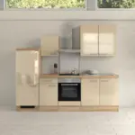 Möbelix Küchenzeile Nepal mit Geräten 270 cm Kaschmir/Eiche Dekor