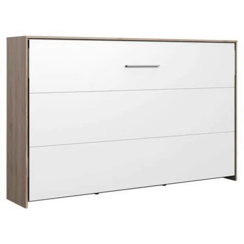 Schrankbett Mit Lattenrost 120x200 Juist Weiß/ Eiche