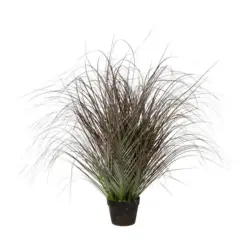 Kunstpflanze Schilfgras Grün H: 95 cm mit Topf