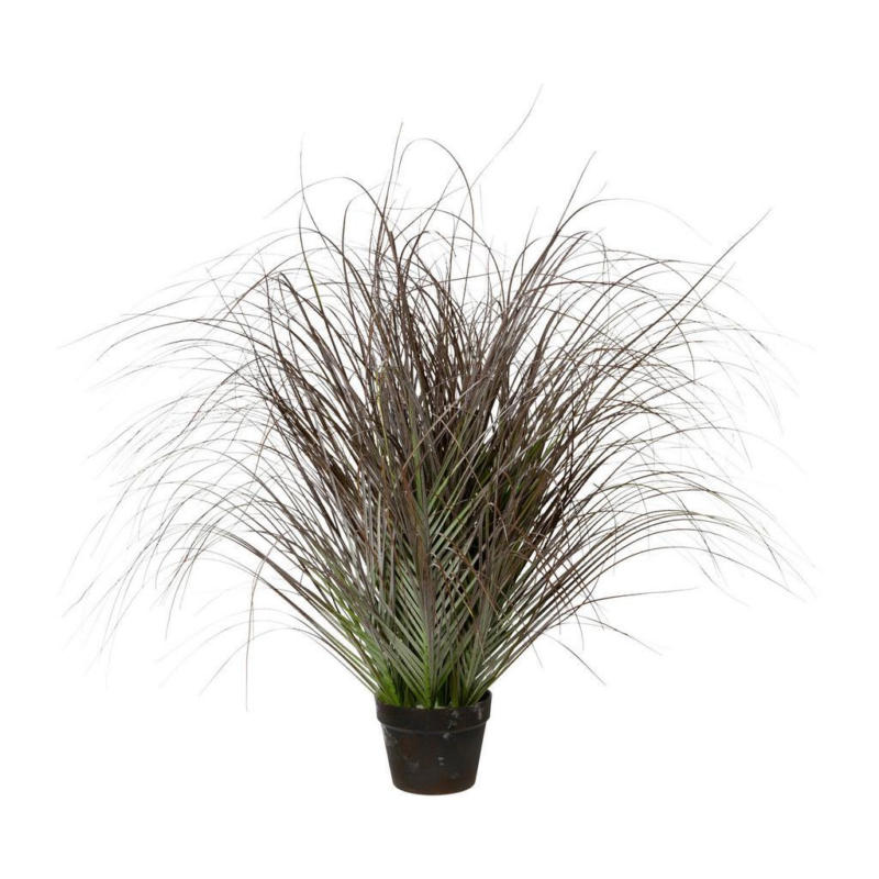 Kunstpflanze Schilfgras Grün H: 95 cm mit Topf