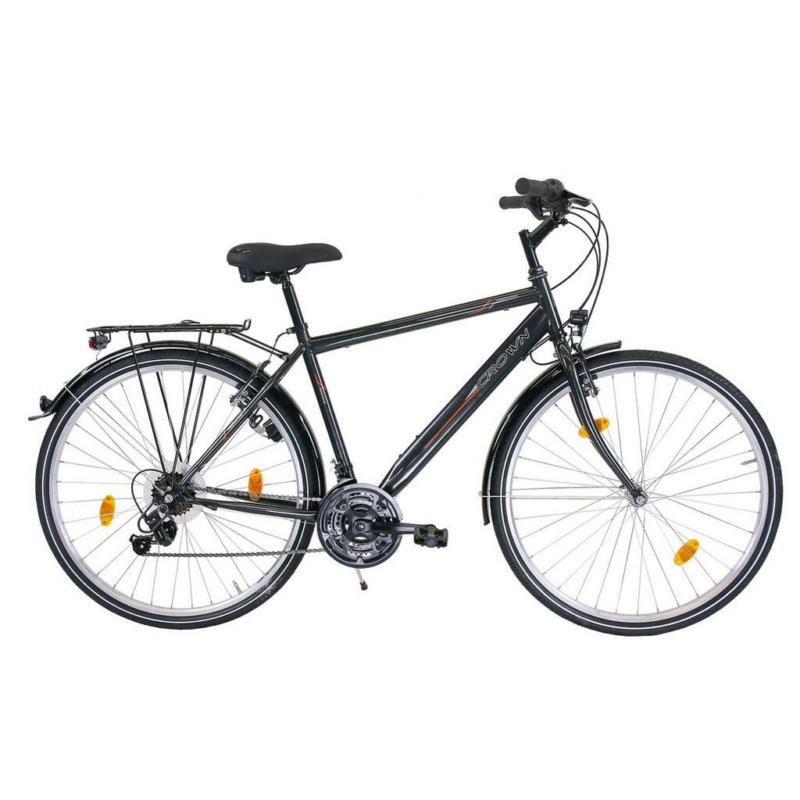 Trekkingrad Herren 28 Zoll 18 Gänge, Schwarz