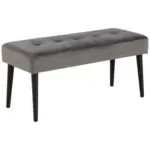 Möbelix Garderobenbank Glory B: 95 Cm Gepolstert Samt Grau
