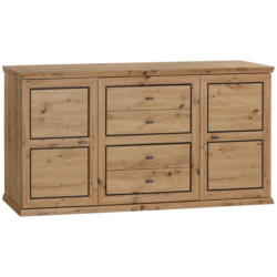 Sideboard B: 160 cm Harvey, Eiche Dekor/Anthrazit