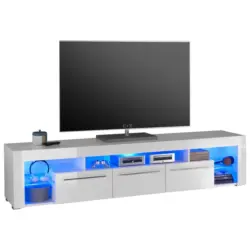 Lowboard B: 200 Cm Wei&szlig;