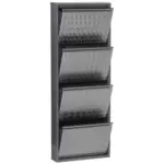 Möbelix Schuhkipper Mac 4 Klappen Grau B: 50 Cm