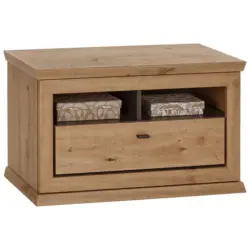 Garderobenbank Harvey B: 85,2 cm Lade + Fächer, Eiche Dekor