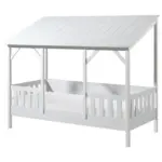 M&ouml;belix Hausbett 90x200 Cm Holzwerkstoff Wei&szlig; Mit Zaun