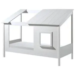 Hausbett 90x200 cm Holzwerkstoff Weiß