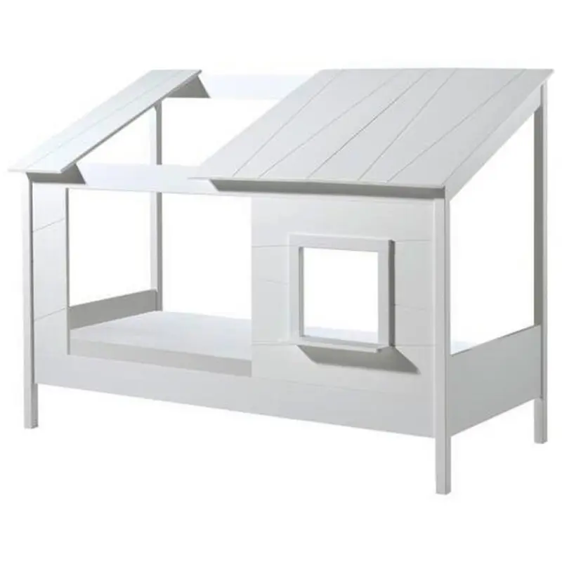 Hausbett 90x200 cm Holzwerkstoff Weiß