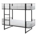 Möbelix Etagenbett mit Lattenrost 90x200 cm Oscar, Schwarz