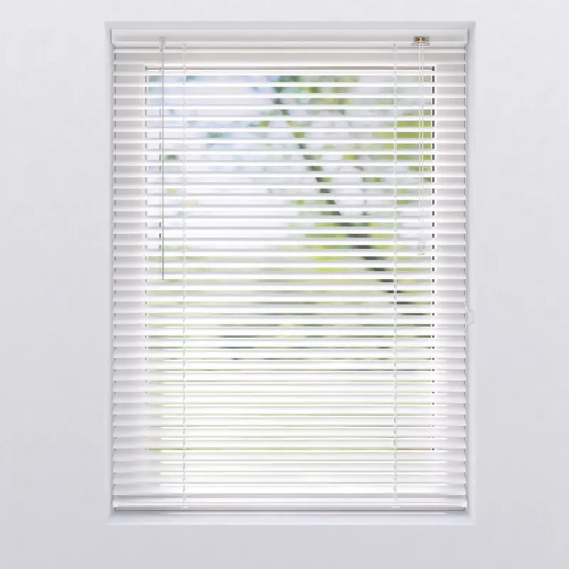 Jalousie 140x250 cm Aluminium Weiß Bohren/Klemmen Schnurzug