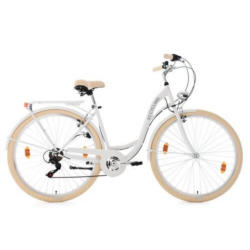 Citybike Damen 28 Zoll Balloon Weiß 6 Gänge