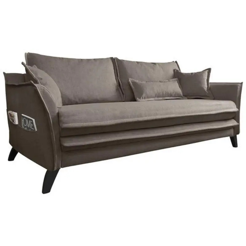 3-Sitzer-Sofa mit Kissen Charming Charlie Hellbraun