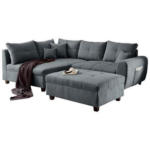 Möbelix Ecksofa Inkl. Kissen + Hocker Lea, Polyester-Nylon