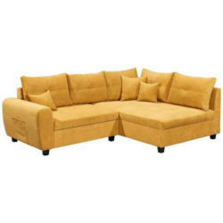 Ecksofa mit Schlaffunktion + Kissen Lea, Polyester-Nylon