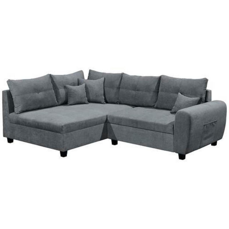 Ecksofa mit Schlaffunktion + Kissen Lea, Polyester-Nylon