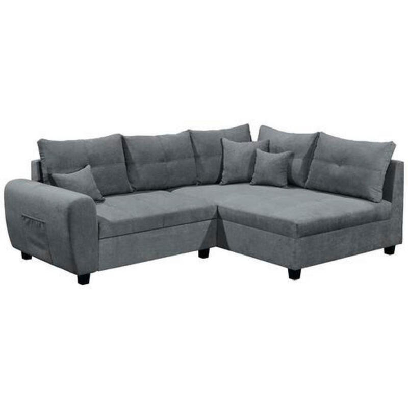 Ecksofa mit Schlaffunktion + Kissen Lea, Polyester-Nylon