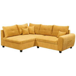 Ecksofa mit Schlaffunktion + Kissen Lea, Polyester-Nylon