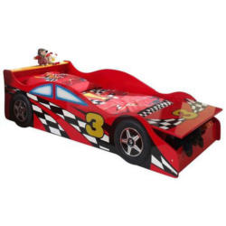 Autobett Race Car Rennwagen 70x140 cm Rot