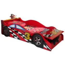Autobett Race Car Rennwagen 70x140 cm Rot