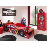 M&ouml;belix Autobett Race Car Rennwagen 70x140 cm Rot