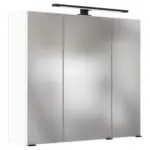 Möbelix Spiegelschrank Luzern Mit Led 3-Türig Bxhxt: 70x64x20 Cm Weiß