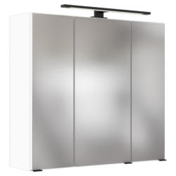 Spiegelschrank Luzern Mit Led 3-Türig Bxhxt: 70x64x20 Cm Weiß