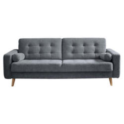 Schlafsofa mit Bettkasten und Kissen Fjord, Webstoff