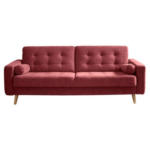 Möbelix 3-sitzer-sofa Mit Schlaffunkt. Und Bettkasten Fjord Beere