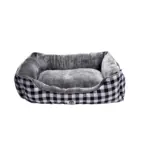 Möbelix Hundekissen Bxhxt 80x70x51 Cm Grau/schwarz/weiß Aus Flanell