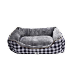 Hundekissen Bxhxt 80x70x51 Cm Grau/schwarz/weiß Aus Flanell