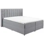 Möbelix Polsterbett Mit Topper + Bettkasten 180x200 Alaska Grau