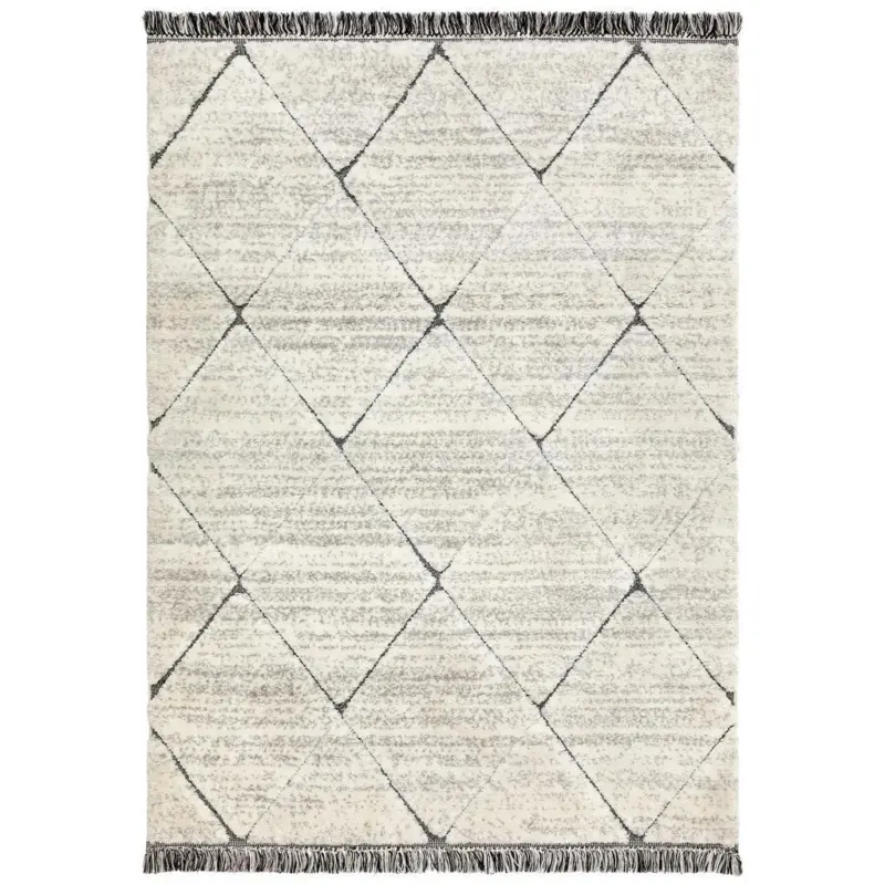 Hochflor Teppich Creme Avelia 80x150 cm