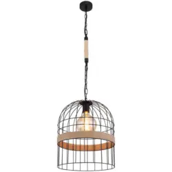 Hängeleuchte Halia H: 140 cm 1-Flammig, Metallkäfig