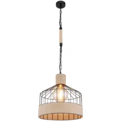 Hängeleuchte Halia H: 135 cm 1-Flammig, mit Hanfseil
