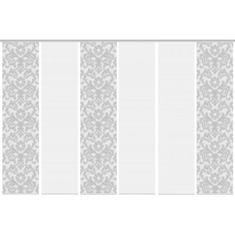 Vorhang mit Paneelwagen Ornamia B: 360 cm Grau