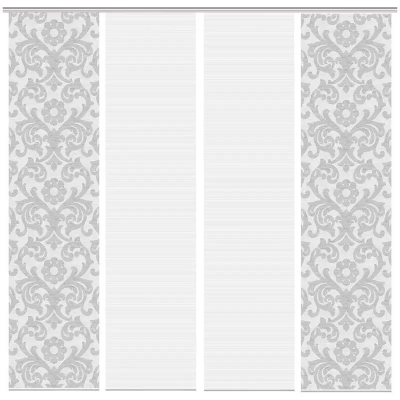 Vorhang mit Paneelwagen Ornamia B: 240 cm Grau