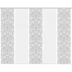 Vorhang mit Paneelwagen Ornamia B: 300 cm Grau