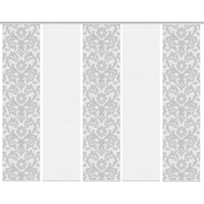 Vorhang mit Paneelwagen Ornamia B: 300 cm Grau