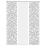 Möbelix Vorhang mit Paneelwagen Ornamia 60x260 cm Grau