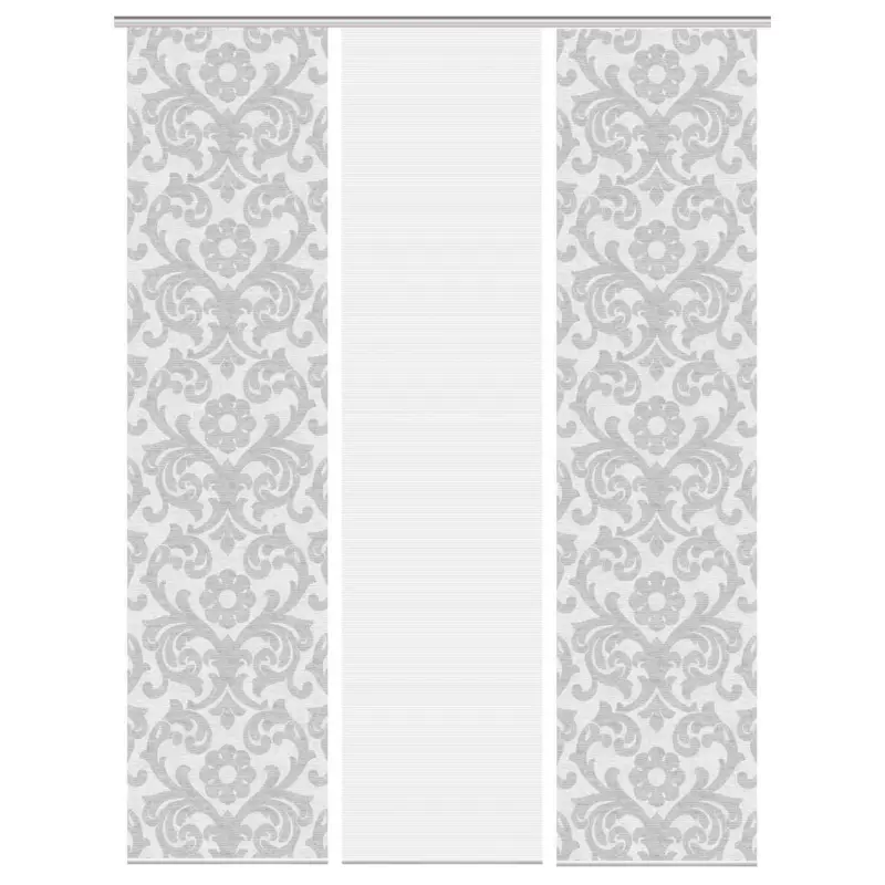 Vorhang mit Paneelwagen Ornamia 60x260 cm Grau