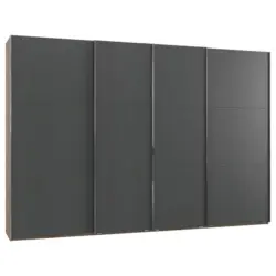 Schwebetürenschrank 350cm Level 36 B, Eiche/Graphit
