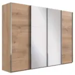Möbelix Schwebetürenschrank Mit Spiegel 350cm Level 36 A, Eiche