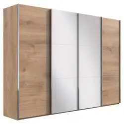 Schwebetürenschrank Mit Spiegel 350cm Level 36 A, Eiche