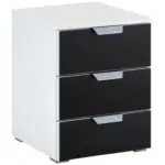 Möbelix Nachtkästchen Weiß/dunkelgrau H: 62 Cm Bensheim