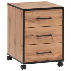 Rollcontainer Eiche Dekor Serie 2000 BxHxT 40x57x50 cm