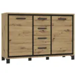 Möbelix Kommode B 138,4 Cm Trondheim, Eiche Dekor/schwarz