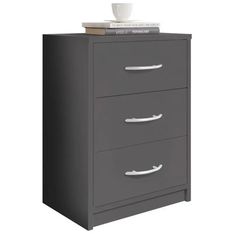 Nachtkästchen Graphitfarben H: 54 cm Pepe