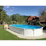 Möbelix Stahlwandpool Oval Steely Supreme mit Leiter L: 920 cm