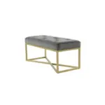 Möbelix Garderobenbank Cameron 125 B: 90 Cm Gepolstert Grau/gold
